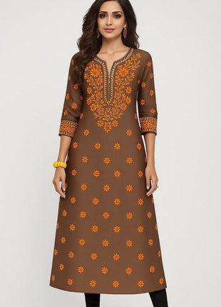 Muslim Dress Kurt Women's Fashionable And Elegant Straight Tube Casual Round Neck Colorful Peacock Pattern Dress Abiti Lunghi