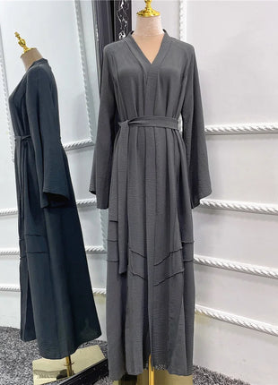 Kaftan Dubai 2024 Luxury Long Loose Muslim Ramadan Open Abaya Evening Dresses Women's Prayer Garment Femme Musulmane Vestidos