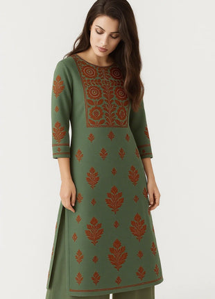 Muslim Dress Kurt Women Fashionable And Elegant Straight Tube Casual Colorful Slit hem Abito Donna Islamic Clothing For Women