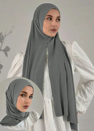 Instant Hijab Scarf for Women Muslim Easy To Wear Jersey Head Scarf Wrap Thin Breathable Soft Sunscreen Pullover Head Wrap