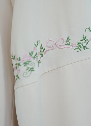 Luxurious Floral Embroidery Hijab Dress for Muslim Women Elegant Dubai Modest Abaya Eid Islam Party Jalabiya Turkey Kaftan Robe