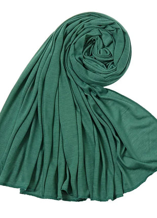 Hot Muslim Fashion Woman Soft Hijabs Scarf Shawl Plain Cotton Jersey Scarves Turban Women Long Shawls Head Wrap Headband Abaya