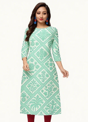 Muslim Dress Kurt Womens Fashionable Elegant National style Straight Tube Casual Slit hem Elephant Pattern Abito Donna Musulmana