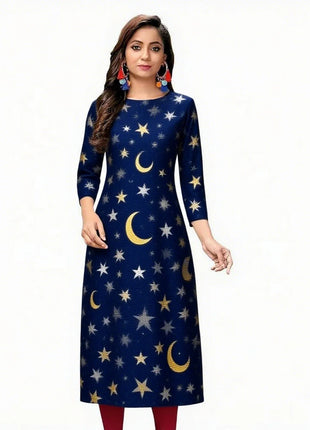 Muslim Dress Kurt Women's Fashionable And Elegant Straight Tube Casual Slit hem Colorful Flowers Pattern Dress Abiti Lunghi