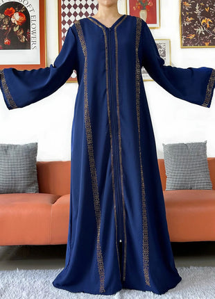 New Elegant Women Abaya Long Sleeve Chiffon Loose Open Abaya Muslim Islamic Clothing Cardigan Style Muslim Fashion Dresses