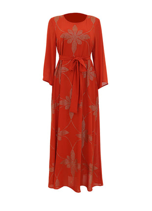 Eid Morocco Party Dress Women Muslim Abaya Diamond Ramadan Chiffon Dubai Abayas Kaftan Elegant Robe Vestidos Turkey Gown 2023