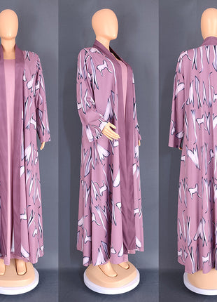 Jalabiya Eid Abayas Dress Set Kaftan Turkey Caftan Robe 2 Piece Kaftan Muslim Women Abaya Party Dresses Ramadan Elegant