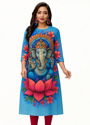 Muslim 2026 Dress Kurt Women Fashionable And Elegant National Style Straight Tube Casual Slit hem Colorful Pattern Noble Skirt