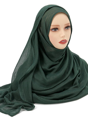 Muslim Modal Hijab Rayon Cotton Shawls for Women Plain Scarf Big Size Headscarf Islamic Turban Headband 190*85cm