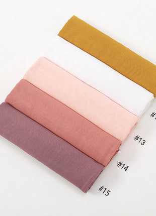 Fashion Modal Hijab Rayon Cotton Shawls Muslim Hijabs For Women Plain Scarf Big Size Headscarf Islamic Turban Headband 190*85cm