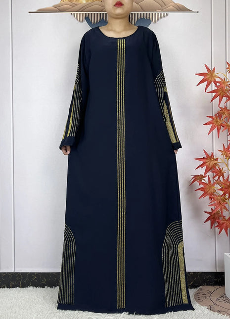 2024 New Muslim Chiffon Abayas For Women Robe Caftan Dubai Islam Clothing African Abaya Long Sleeved Fashion Dress With Turban