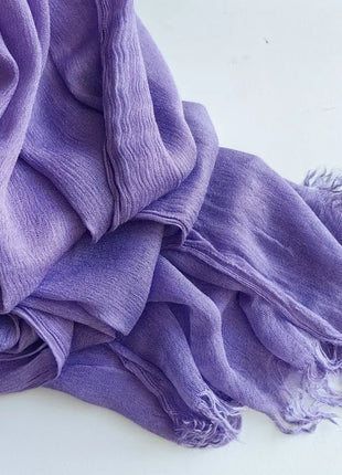 61 Colors Soft Cotton Viscose Scarf Rayon Material Muslim Hijab Mid Eastern Plain Solid Color Headscarf With Tassel