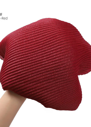 New Breathable Soft Solid Color Silver Silk Crumpled Shiny Pleated Shawl Women's Hair Towel Scarf One Piece Dropshipping