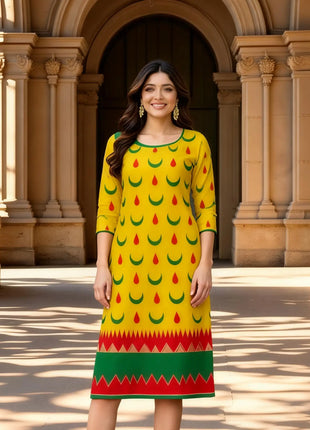 Muslim 2026 Kurt Christmas Women's Casual Fashion Comfortable Dress 2026 Slit hem Straight Tube Casual Ethnic Arabian Dress