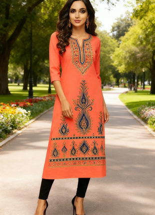 Muslim Kurt Casual Fashion Dress Long Sleeved Straight Tube Casual Ethnic Flower Abaya Women Muslim Dress Peacock Sleeve Abaya