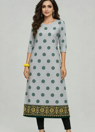 Muslim Dress Kurt Women Fashionable Elegant Straight Tube Casual Slit hem Color Elephant 2026 Pattern Tenue De Priere Femme