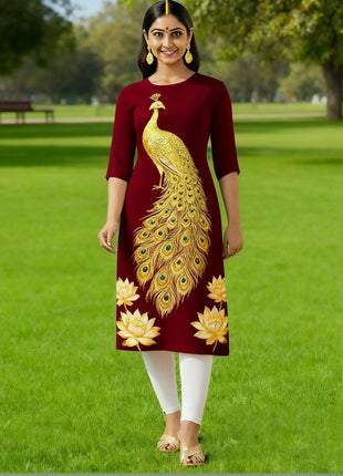 Muslim Dress Kurt Womens Fashionable Elegant National style Straight Tube Casual Slit hem Elephant Islamic Clothing For Women