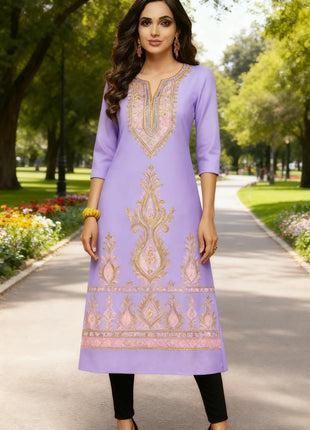 Muslim Kurt Casual Fashion Dress Long Sleeved Straight Tube Casual Ethnic Flower Abaya Women Muslim Dress Peacock Sleeve Abaya