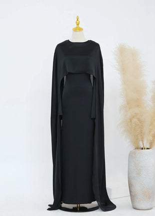 Ramadan 2 Piece Muslim Women Set Dubai Modest Abaya Islam Abayas Femme Elegant Arabic Clothing Fashion Turkey Solid Outfit 2025