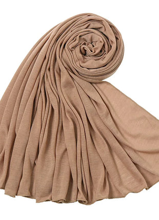 Hot Muslim Fashion Woman Soft Hijabs Scarf Shawl Plain Cotton Jersey Scarves Turban Women Long Shawls Head Wrap Headband Abaya