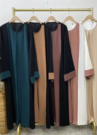 Ramadan Eid Muslim Abaya Dubai Luxury Splicing Fake Two Pieces Abayas For Women Kaftan Modest Dress Islam Caftan Marocain Femme
