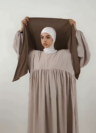 145*145cm Large Size Jersey Modal Square Scarf Stretchy Muslim Instant Hijab Layer Khimar Eid Islamic Women Prayer Headscarf