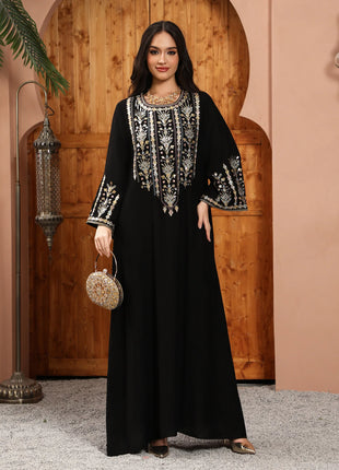 Women Jalabiya Dubai Dress Abaya Eid Ramadan Party Gorgeous Long Dresses Muslim Embroidery Vestidos Largos Robe Saudi Arab 2026