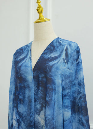 Eid Abaya for Women Print Cardigan Scarf Set Muslim Dresses Ramadan Morocco Dubai Jalabiya Kaftan Vestidos Arab Long Robe 2025