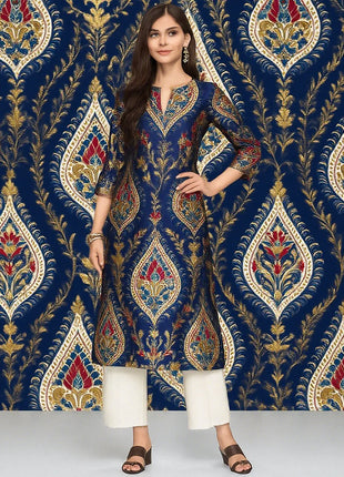 Muslim Dress Kurt Women's Fashionable Straight Tube Casual National style Picture Multiple National Style Robe Femmes Musulmans