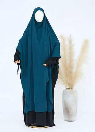 Eid Muslim Women Khimar Hijab Islamic Dubai Solid Color Scarves Turban Arab Ladies Praying Headdress Ramadan Long Headscarf 2025