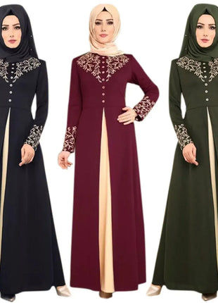Muslim Dress Womens  Fashion Abaya Dubai  Appliques  Turkey   Women Elegant Long