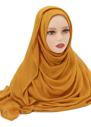Muslim Modal Hijab Rayon Cotton Shawls for Women Plain Scarf Big Size Headscarf Islamic Turban Headband 190*85cm