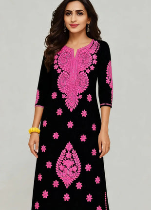 Muslim Women Kurtta Casual Dress National Style Straight Casual Ethnic Abito Donna Turkish Abaya Women Dress Abaya Slit hem