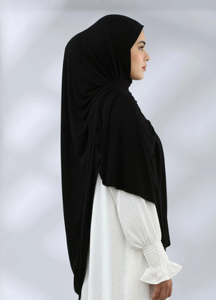 145*145cm Large Size Jersey Modal Square Scarf Stretchy Muslim Instant Hijab Layer Khimar Eid Islamic Women Prayer Headscarf
