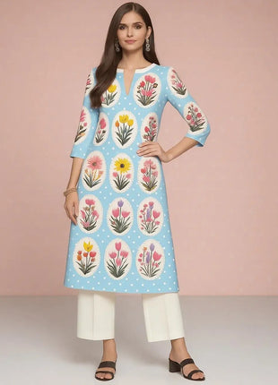 Muslim 2026 Women's Kurt Fashionable And Elegant Straight Tube Casual Peacock Pattern Flowers Comfortable Dress Abayas Femme