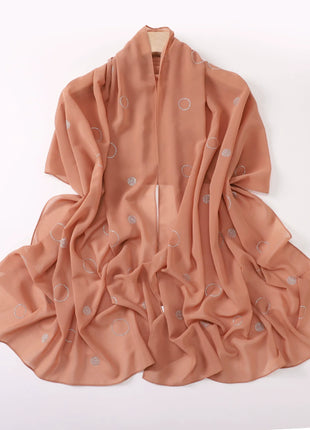 Hot Diamond Pearl Chiffon Hijabs for Women Muslim Fashion Long Shawl Head Wrap for Women Turbans for Women Ramadan Turban Femme