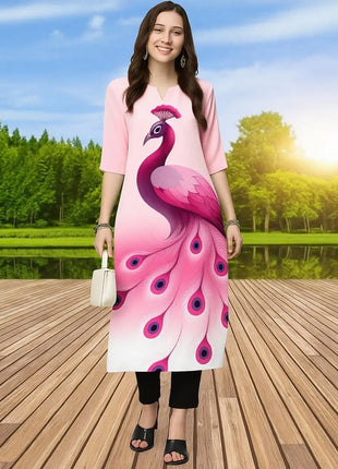 Muslim Kurt Women's Fashion Comfortable Dress Straight Tube Ethnic Vestiti Peacock Marocchini Donna Caftan Dress Moroccan Abaya