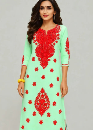 Muslim Women Kurtta Casual Dress National Style Straight Casual Ethnic Abito Donna Turkish Abaya Women Dress Abaya Slit hem