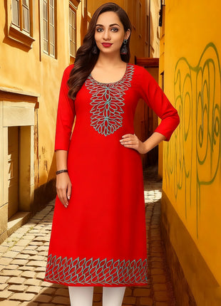 Muslim Kurtta 2026 Womens Casual Fashion Dress National style Straight Tube Casual Ethnic Red Slit hem Abito Donna Turkish Abaya