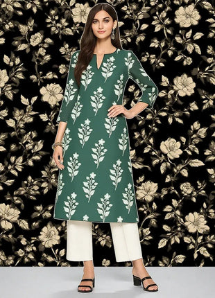 Muslim Kurt Casual Fashion Dress Long Sleeved Straight Tube Casual Ethnic Flower Abaya Women Muslim Dress flower sleeve abaya