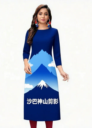 Muslim Kurtta 2026 Women's Casual Fashion Dress National style Straight Tube Turkish Abaya Slit hem Kaftan Moroccan Women