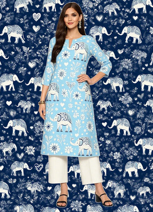 Muslim Women Kurt Casual Dress Long Sleeve Straight Casual Ethnic Flower Mandarin O-Neck Round Regular Size 3D Design Suitable