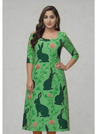Muslim Peacock Kurtta Women Casual Fashion Dress National style Straight Tube Casual Ethnic Flower Abaya Musulmane Slit hem