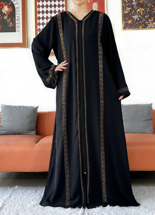 New Elegant Women Abaya Long Sleeve Chiffon Loose Open Abaya Muslim Islamic Clothing Cardigan Style Muslim Fashion Dresses