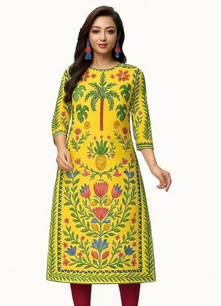 Muslim Women's Kurt Fashionable And Elegant Flowers Straight Tube Casual Comfortable Dress 2026 Abito Donna Musulmana Slit hem