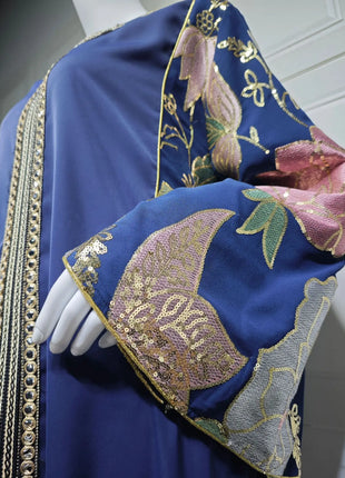 Eid Sequins Muslim Dress for Women Embroidery Party Long Dresses Robe Ramadan Dubai Kaftan Islam Vestidos Jalabiya Dresses 2025