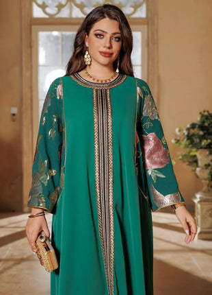 Eid Sequins Muslim Dress for Women Embroidery Party Long Dresses Robe Ramadan Dubai Kaftan Islam Vestidos Jalabiya Dresses 2025