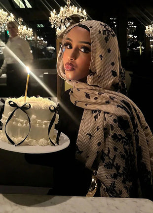 Ramadan Muslim Hijabs Women Solid Gradient Scarves Shawl Luxury Eid Watercolour Hijab Wrap Islam Turban Female Party Headscarf