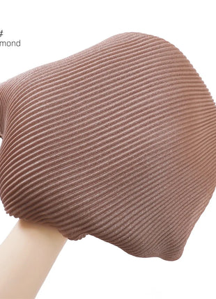 New Breathable Soft Solid Color Silver Silk Crumpled Shiny Pleated Shawl Women's Hair Towel Scarf One Piece Dropshipping