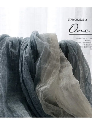 Thin Scarf Shawl New Cotton and Linen Women's Solid Color Sunscreen Muslim Headband Israel Saudi Arabia Japanese South Korea